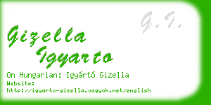 gizella igyarto business card