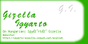 gizella igyarto business card